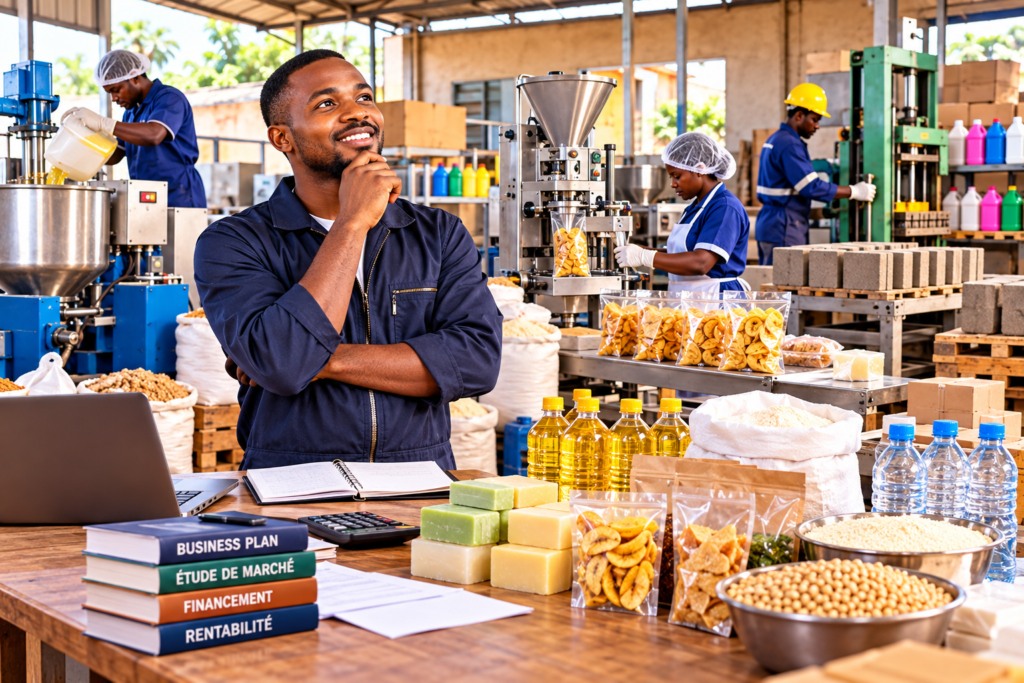 Mini-usine avec petit budget en Afrique et équipements de production