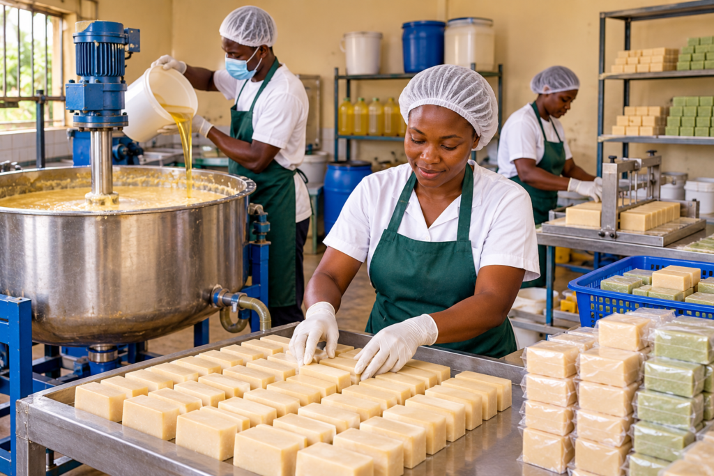 Mini-usine de fabrication de savon en Afrique