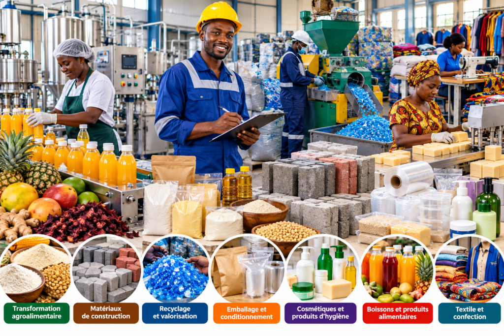Petite usine de transformation en Afrique