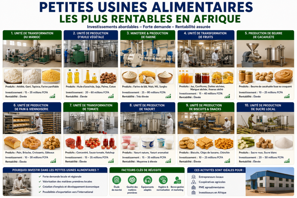 Petite unité de transformation du riz avec une décortiqueuse en Afrique