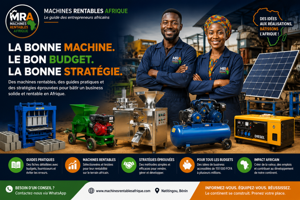 Entrepreneurs africains avec des machines rentables – Machines Rentables Afrique
